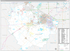 Fort Bend County, TX Digital Map Premium Style